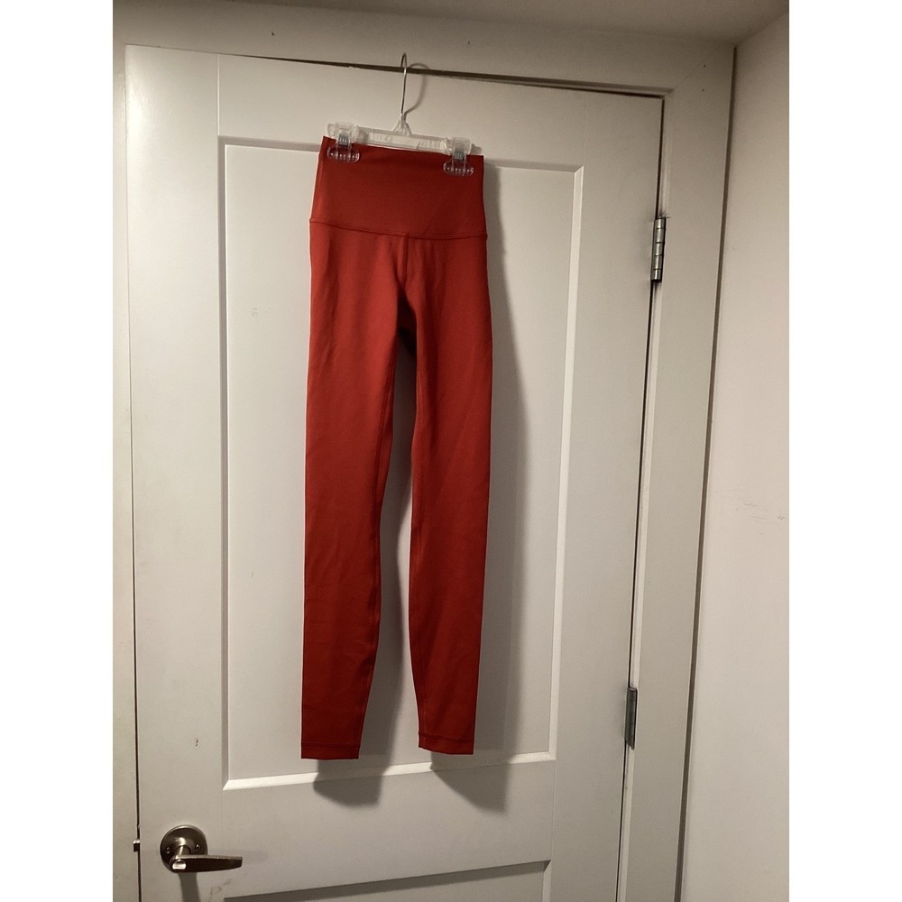 Lululemon Align High-Rise Pant Rust Orange Terracotta Leggings Size 0 LW5DJS